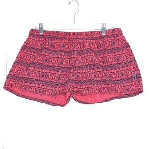 Patagonia Barley Baggies Pink and Black Aztec Geometric Print Shorts L Outdoorsy